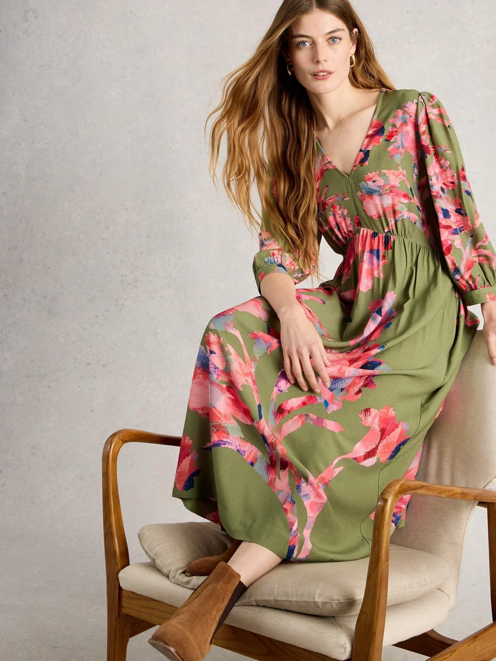 Robe mi-longue Lucy - Green Mlt - 52/R Image 1