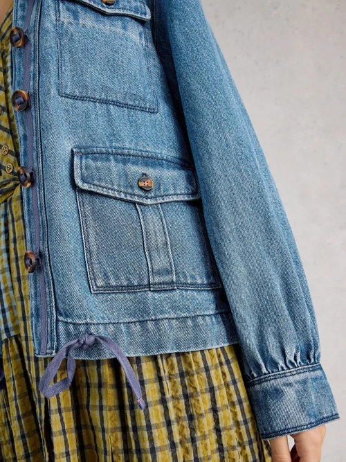 Veste en jean demi-utilitaire - Mid Denim - 52 Image 3