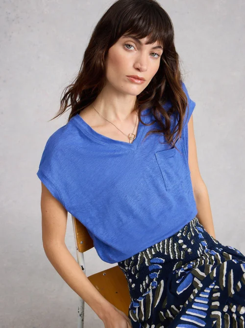T-shirt en lin IRIS - Brt Blue - 48 Image 1