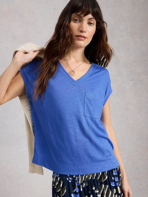 T-shirt en lin IRIS - Brt Blue - 48 Image 3