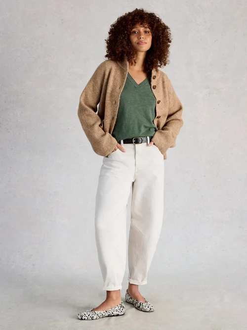 Pull en mélange de lin Elody - Khaki Grn - 50 Image 2