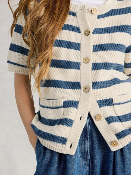 Cardigan manches courtes Isabella - Blue Mlt - 52 Image 3
