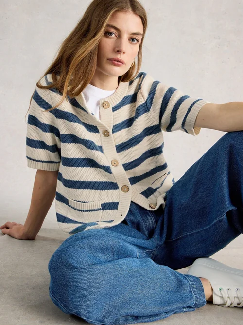 Cardigan manches courtes Isabella - Blue Mlt - 52 Image 1