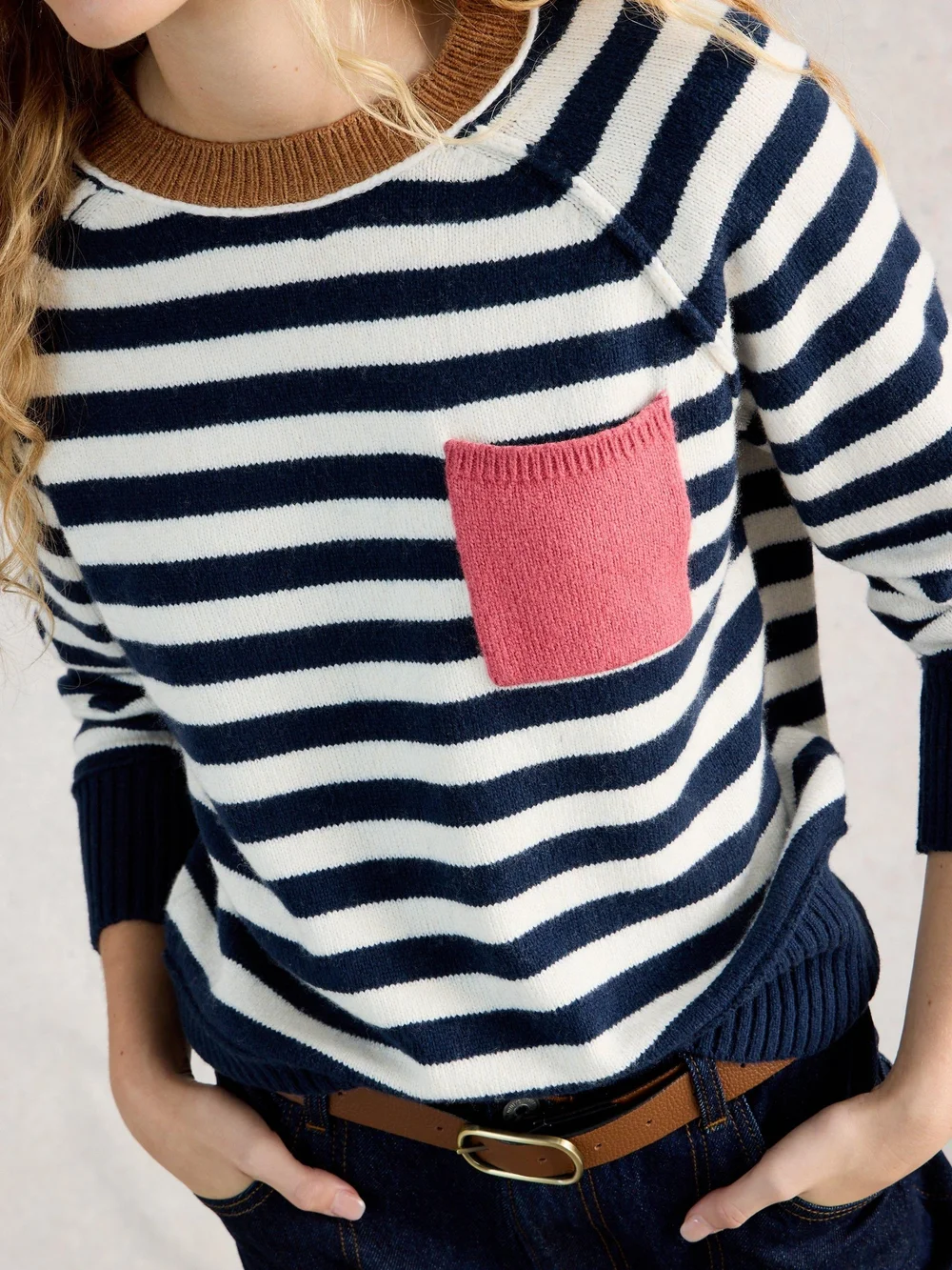 Pull rayé Britney - Navy Multi - 44 Image 1