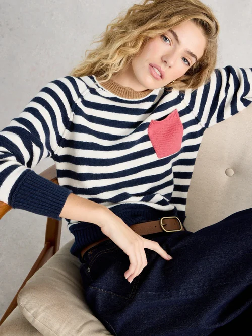 Pull rayé Britney - Navy Multi - 44 Image 3