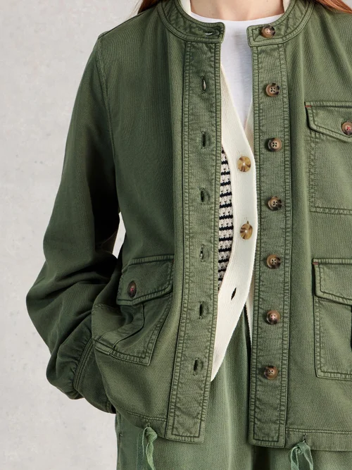 Veste Demi Utility en Jersey - Mid Green - 52 Image 3