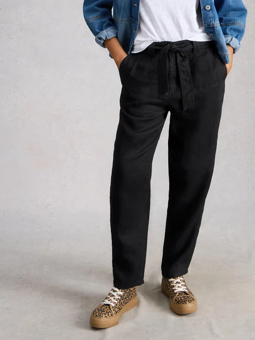Pantalon en lin Hadley - Pure Blk - 52/R Image 3