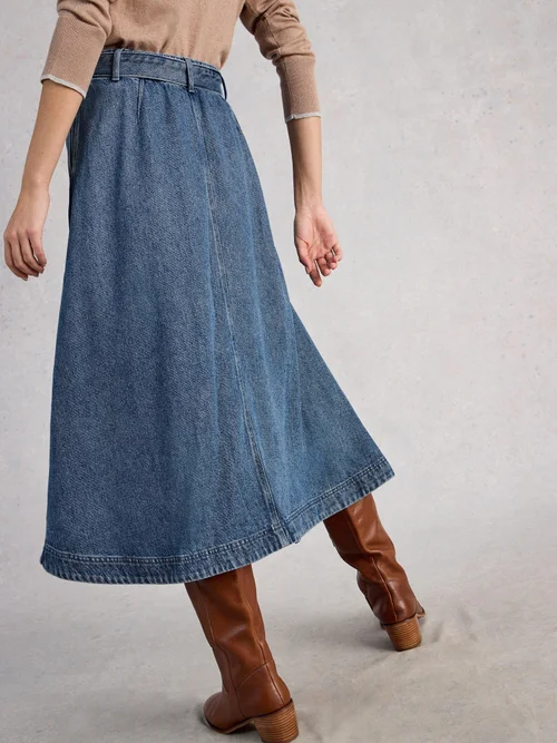 Jupe midi en denim Lexi - Mid Denim - 52/R Image 4