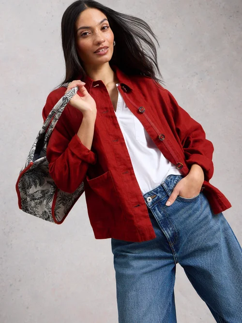 Veste en lin Isabel - Mid Red - 52 Image 3