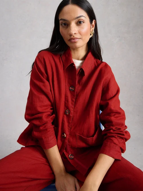 Veste en lin Isabel - Mid Red - 52 Image 1