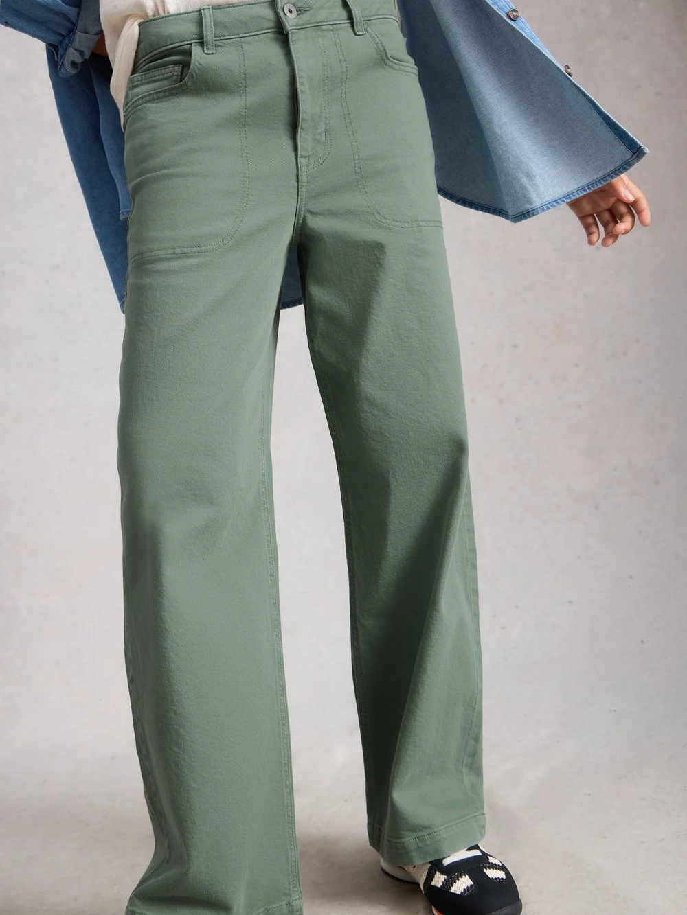 Jean à jambes larges Tia - Mid Green - 52/R Image 1