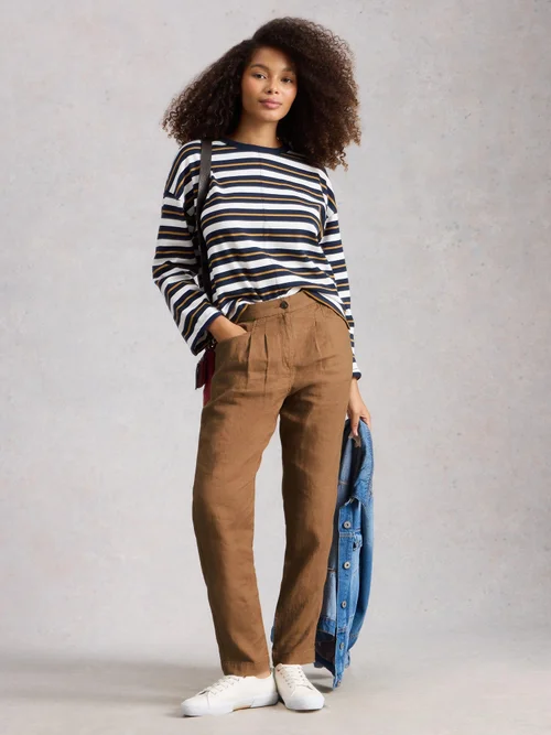 Pantalon En Lin Rowena - Mid Tan - 52/R Image 2