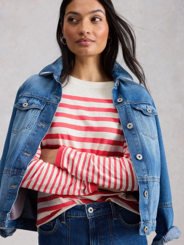 Tee-shirt rayé Clara manches longues