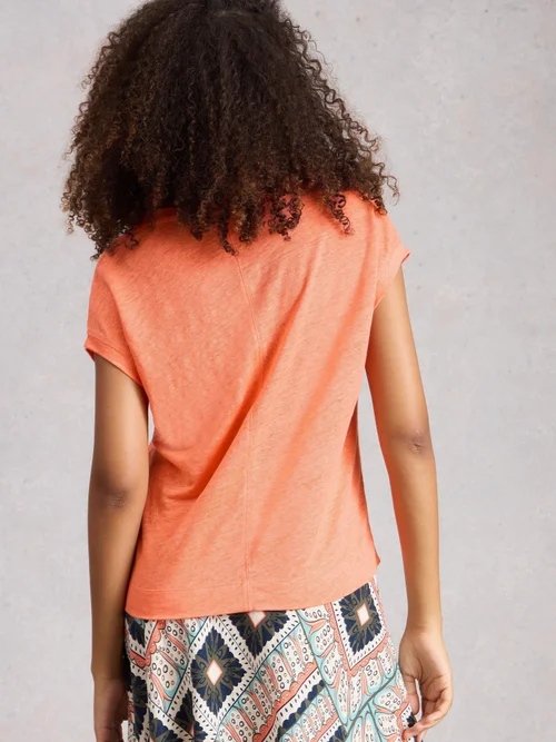 T-shirt en lin IRIS - Mid Coral - 52 Image 4