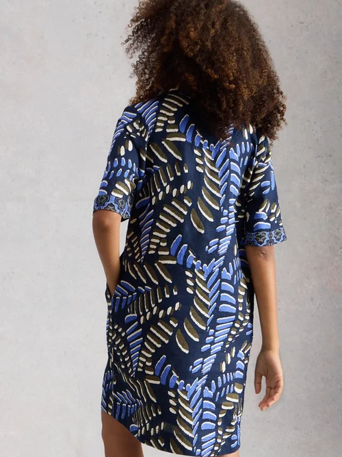 Robe en lin cendré - Navy Pr - 52/R Image 4