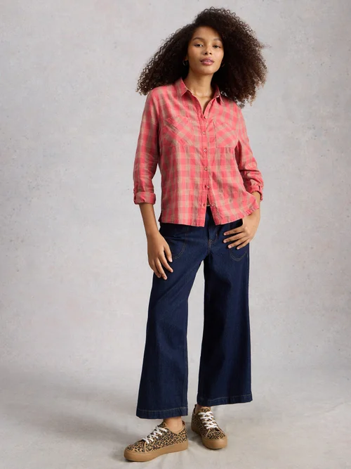 Chemise à carreaux bio Sophie - Pink Mlt - 52 Image 2