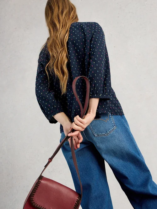 Haut en coton biologique Ruby - Navy Multi - 52 Image 4