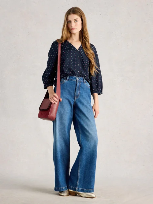 Haut en coton biologique Ruby - Navy Multi - 52 Image 2