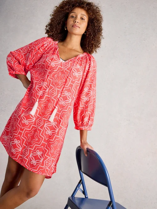 Lottie Beach Cover Up - Coral Pr - XXL Image 1