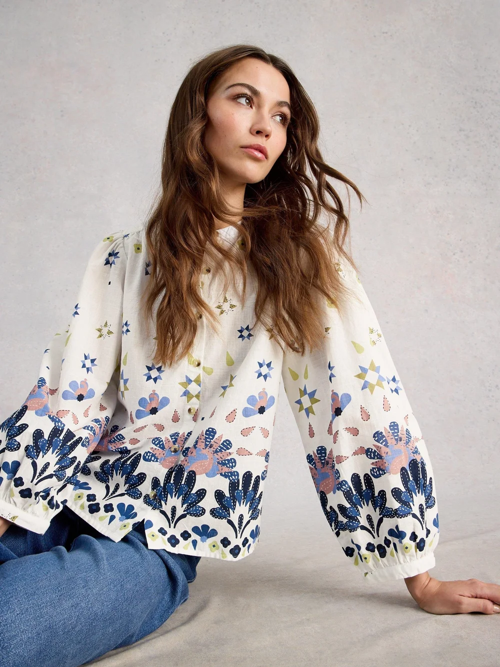 Lana Top - Ivory Mlt - 52 Image 1