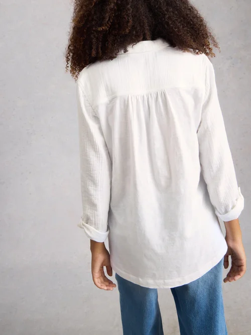 Manteau long en double tissu Annie - Bril White - 50 Image 4