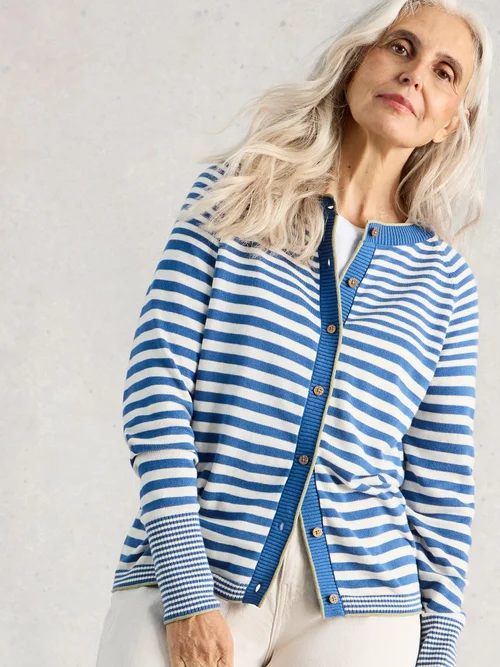 Cardigan Lulu Rayé - Blue Mlt - 52 Image 1