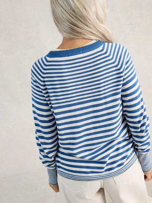 Cardigan Lulu Rayé - Blue Mlt - 52 Image 4
