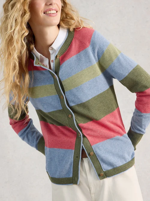 Cardigan Lulu Rayé - Green Mlt - 50 Image 3