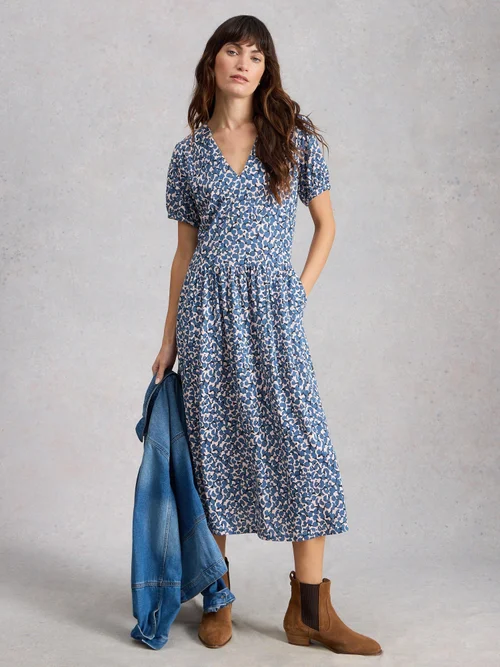 Robe Leah en jersey - Blue Mlt - 52/R Image 2
