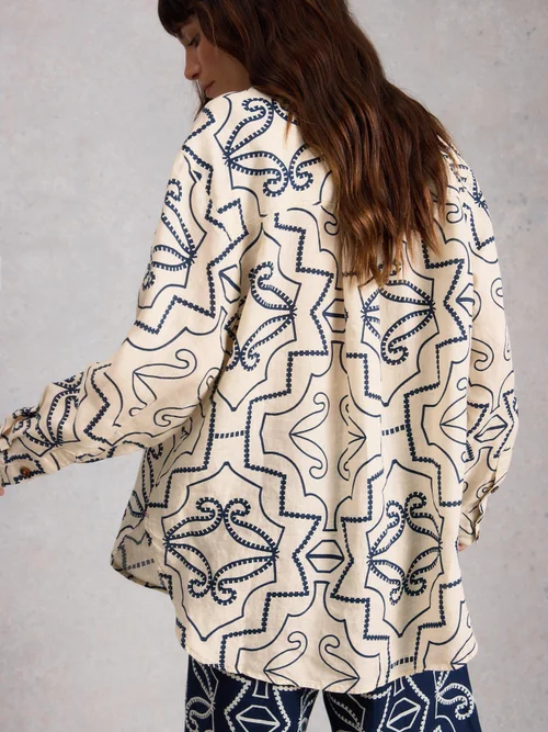 Chemise en lin Lydia - Ivory Pr - 52 Image 4