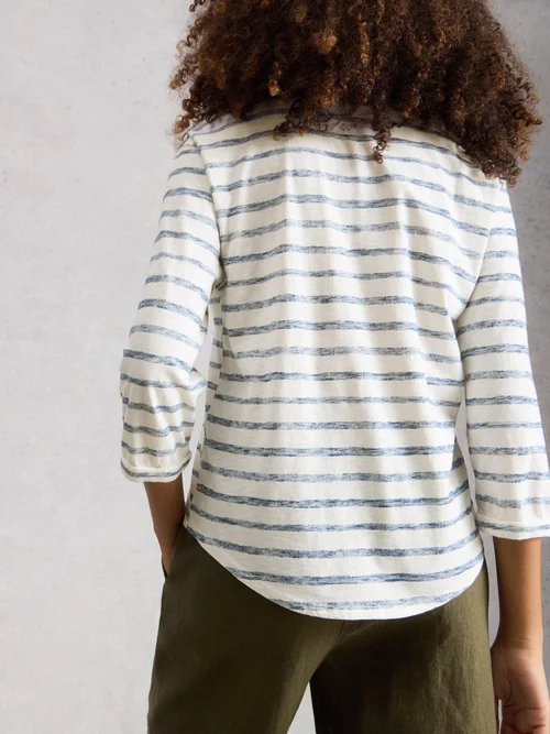 CHEMISE À RAYURES BETH À MANCHES 3/4 - Navy Multi - 52 Image 4