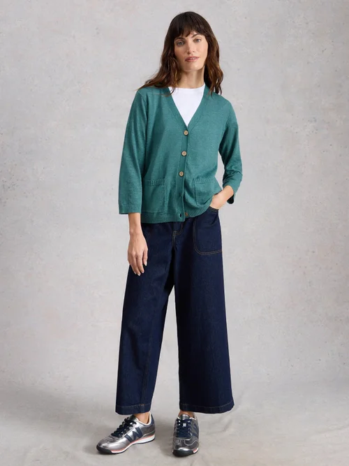Cardigan Nova en mélange de lin - Dk Teal - 52 Image 2