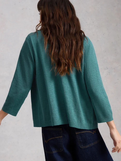 Cardigan Nova en mélange de lin - Dk Teal - 52 Image 4
