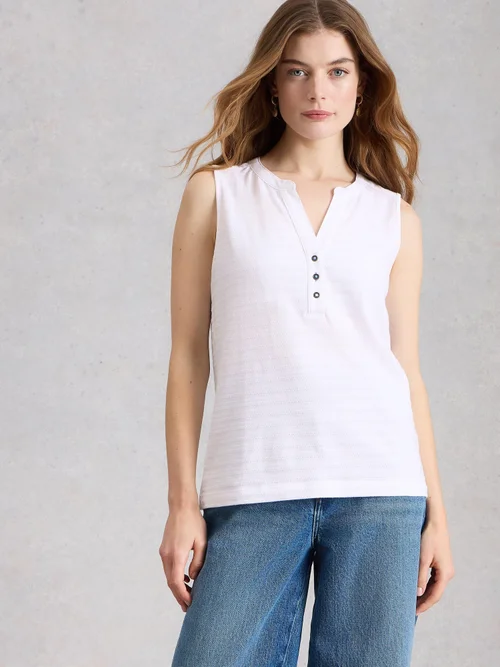 GILET NORA TEXTURE À ENCOCHE - Bril White - 52 Image 3