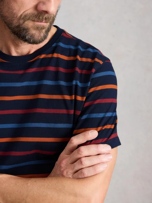 Tee-shirt rayé Abersoch - Navy Multi - XXXL Image 3