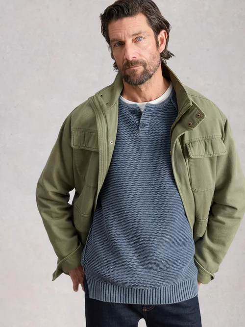 Gatley Henley - Dus Blue - XL Image 3