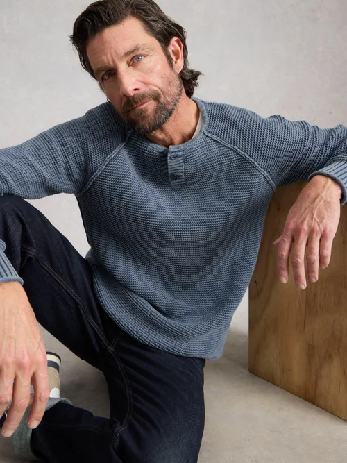 Gatley Henley - Dus Blue - XXXL Image 1