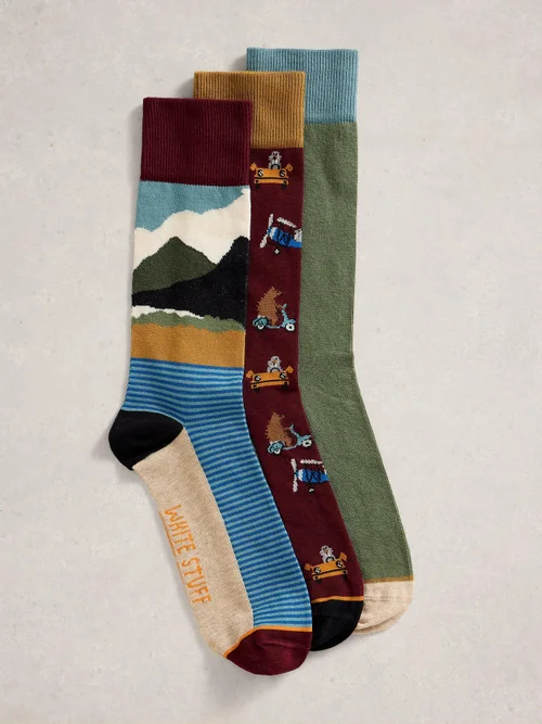Lot de 3 paires de chaussettes de randonnée en montagne - Plum Mlt - 44-46 Image 1