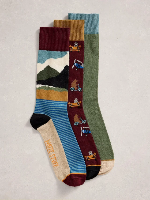 Lot de 3 paires de chaussettes de randonnée en montagne