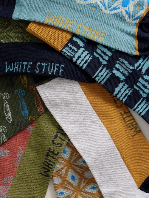 Lot de 7 paires de chaussettes à motifs géométriques - Green Mlt - 44-46 Image 2