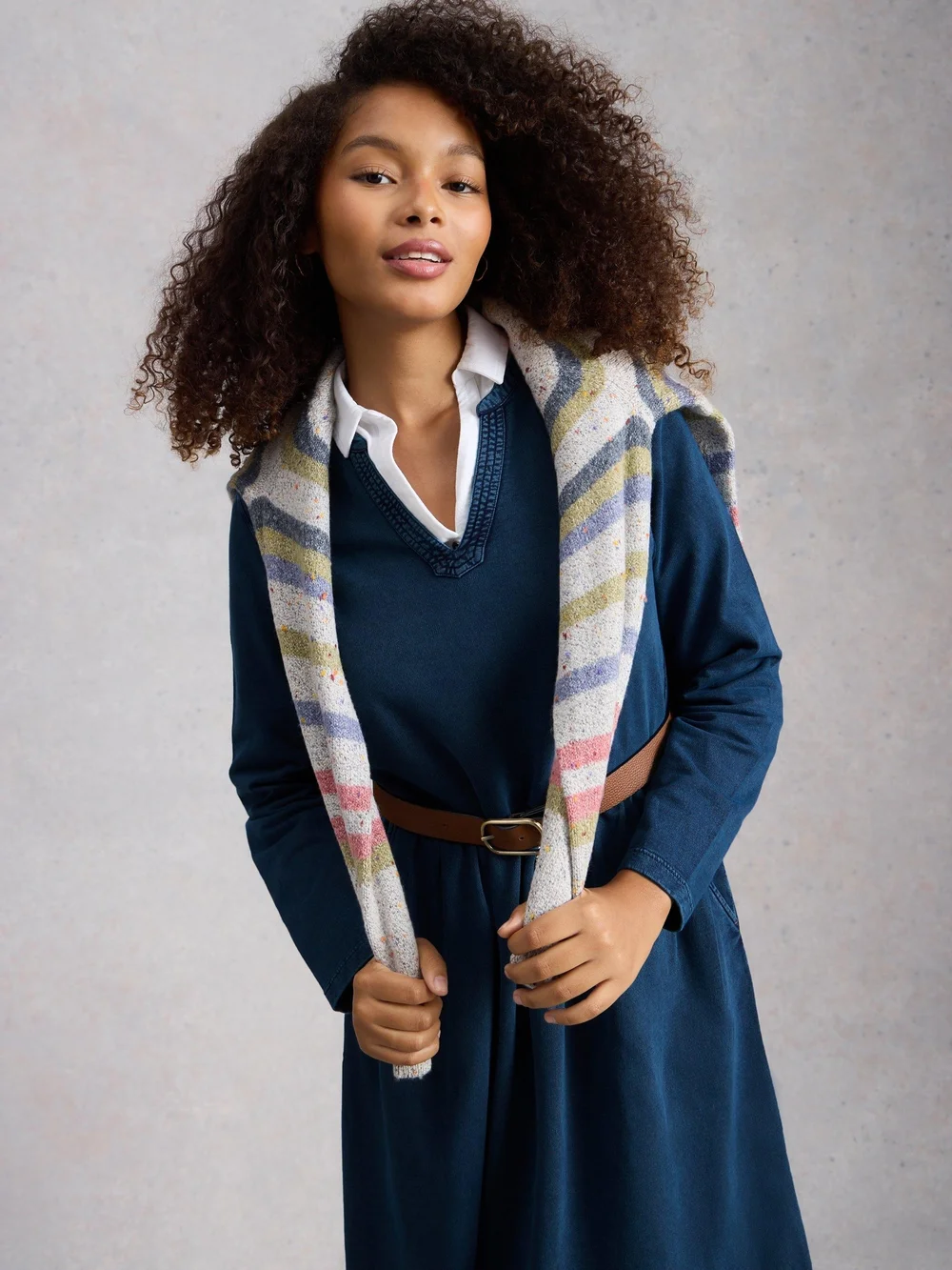 Robe mi-longue en jersey Ray - Mid Denim - 52/R Image 1