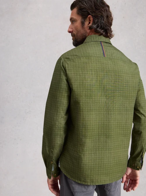 Chemise À Imprimé Géométrique Finsbury - Green Pr - XXXL/R Image 4