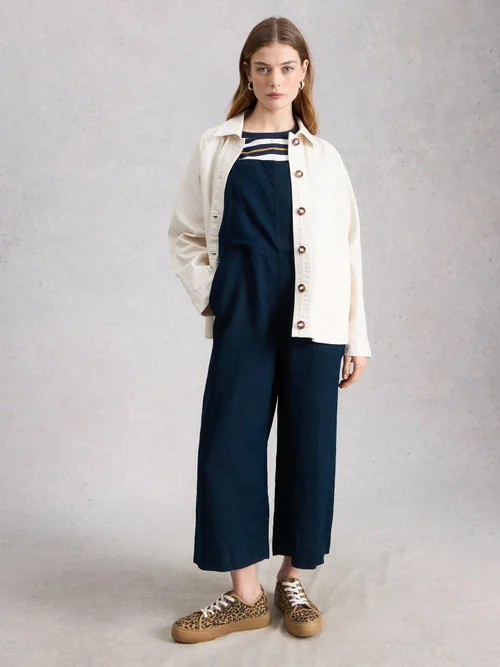 Salopette en lin Vivian - Dark Navy - 52/R Image 2