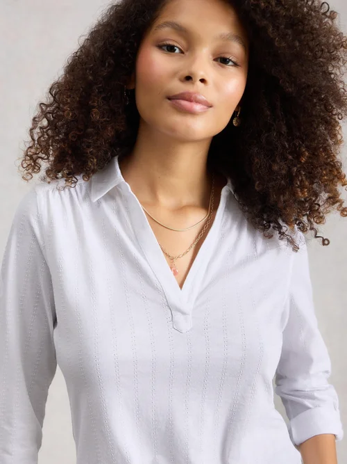 Chemise Allie en Jersey Texturé - Bril White - 52 Image 1