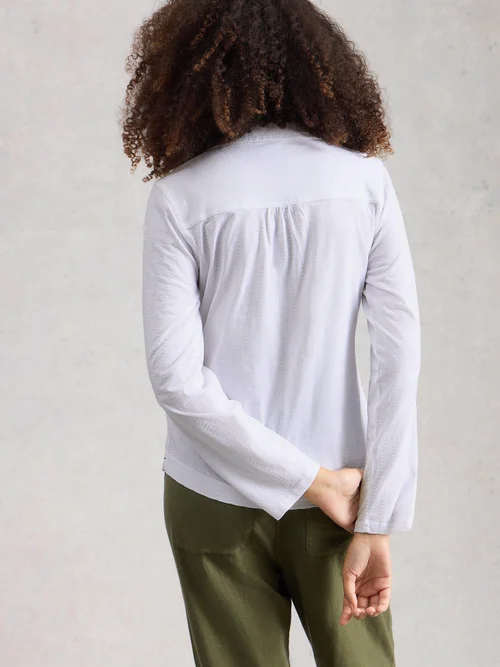 Chemise Allie en Jersey Texturé - Bril White - 52 Image 4