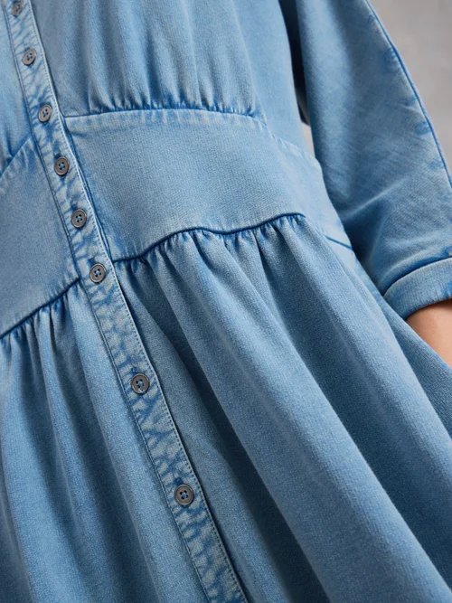 Robe en jersey et denim Lottie - Lgt Denim - 52/R Image 3