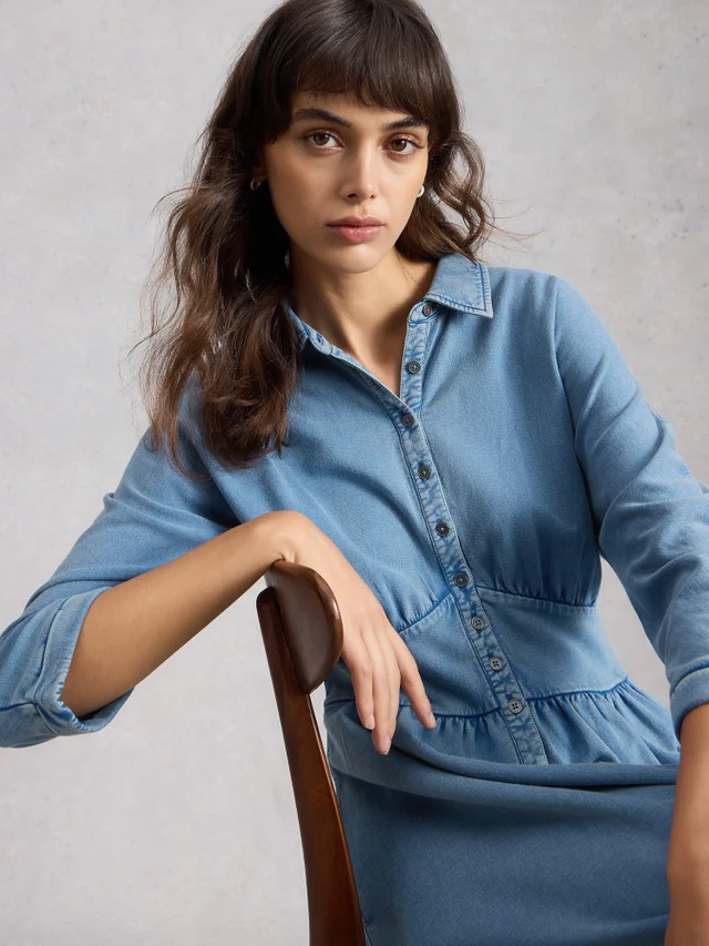 Robe en jersey et denim Lottie