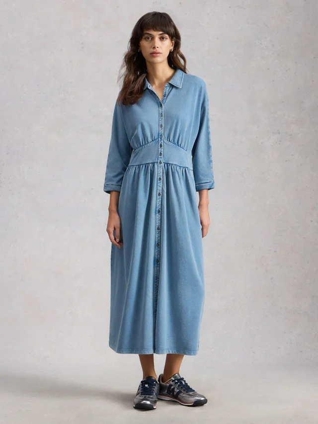 Robe en jersey et denim Lottie