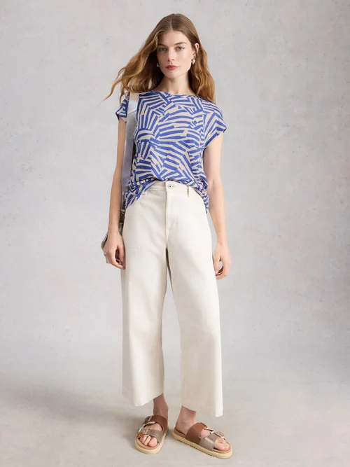 T-shirt en lin Rowan - Blue Pr - 52 Image 2