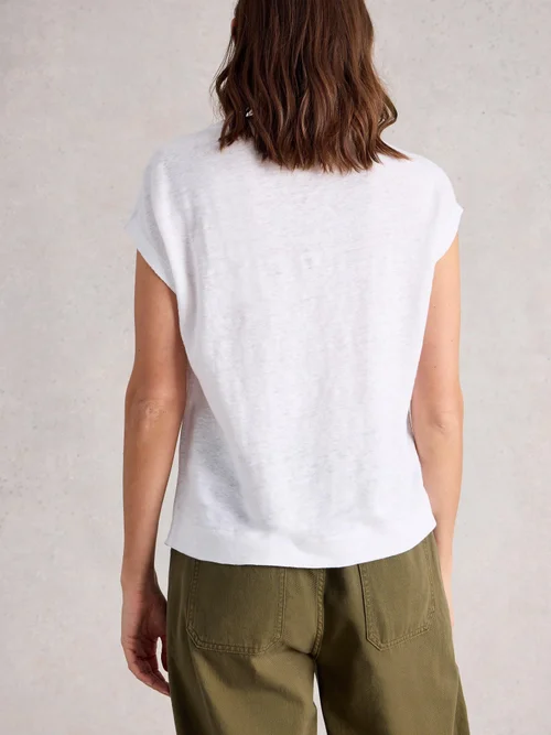 T-shirt en lin Rowan - Bril White - 52 Image 4
